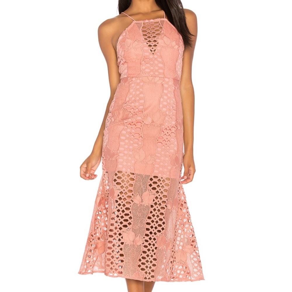NWT Endless Rose Mermaid Lace Dress Azalea Pink XS